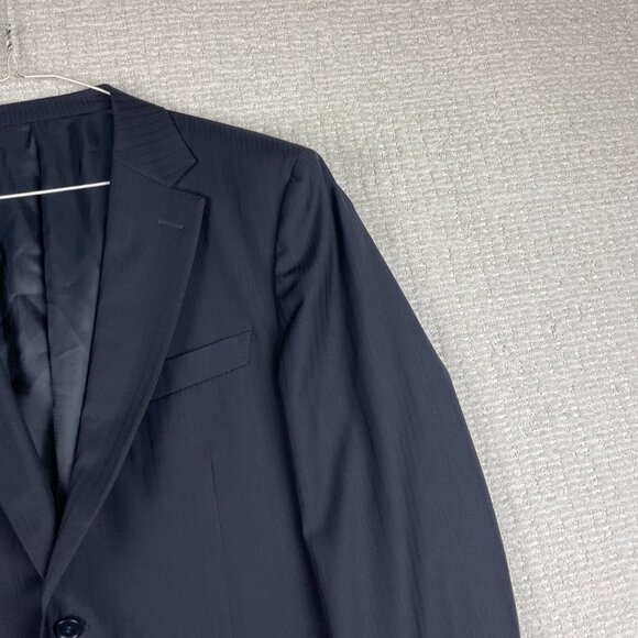 Canali x Harry Rosen Blazer Mens 54R Dark Black / Blue Wool Italy Made - Picture 4 of 16